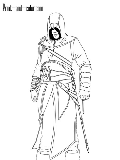Assassin S Creed Coloring Page Print And Color Com Coloring Home