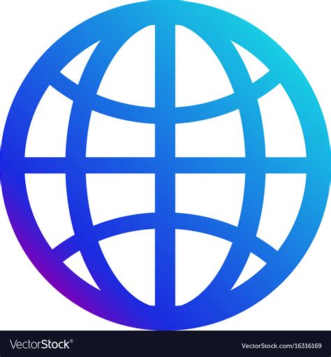 Icon internet symbol website globe sign Royalty Free Vector
