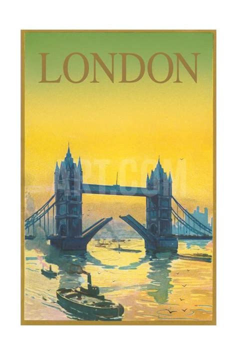 Travel Poster For London Art Print At Travel Posters London
