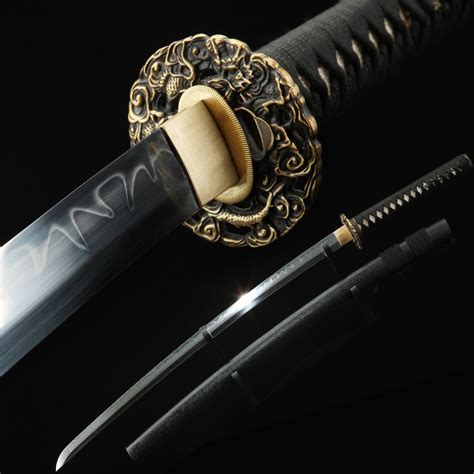 Handmade Gold Weever Tsuba Real Katana Japanese Samurai Swords Truekatana