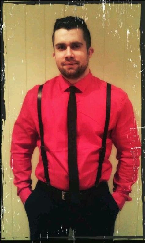Leather Suspenders Up Shirt And Black Tie On Pinterest