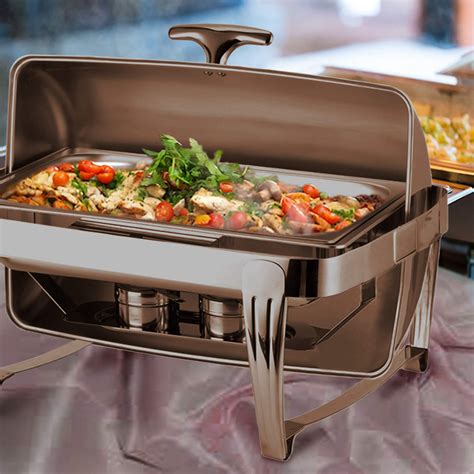 5l6l9l Stainless Steel Buffet Stove Rectangular And Round Food Warmer