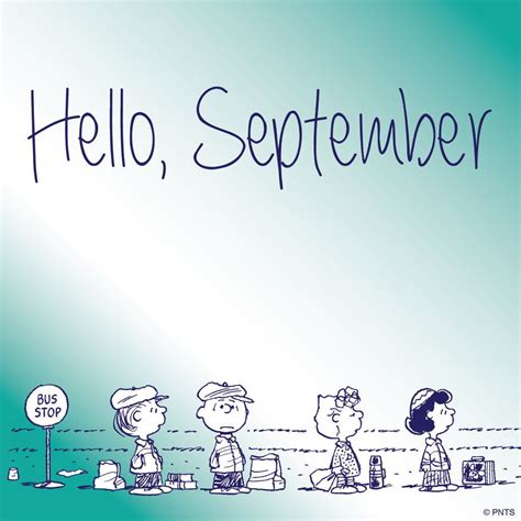Imagen Insertada Hello September Snoopy Charlie Brown And Snoopy