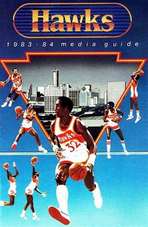 Cover Of A 1983 84 Hawks Media Guide Vintage Sports Sports Atlanta