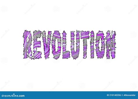Revolution Word Banner Poster And Sticker Stock Illustration