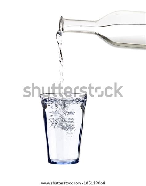 Pouring Water Glass Isolated On White Stock Photo 185119064 Shutterstock
