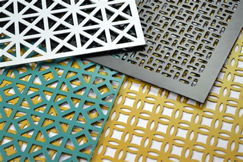 Al sheet comes in many forms including diamond plate, expanded, perforated, and painted. Decorative Perforated Sheet Metal With Patterned Openings ...