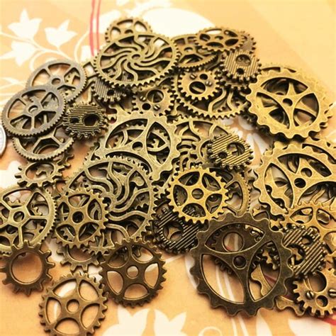 Steampunk Gears Cogs Buttons Watch Parts Sprocket Washer Etsy