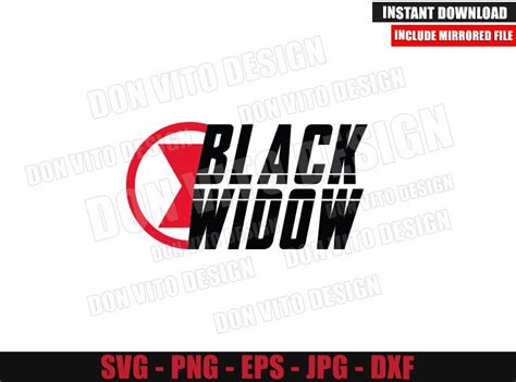 Black Widow Superhero Logo Svg Png Avengers Movie Cut File Cricut