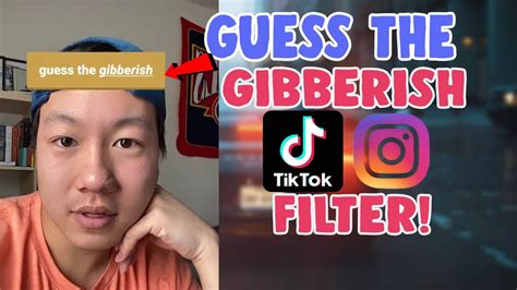 how to get guess the gibberish filter on instagram and tiktok guess the gibberish instagram