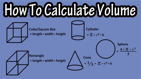 How To Calculate Find The Volume Of A Cube Square Box Rectangle