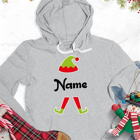Christmas Elf Colored Edition Personalized Version 2 Hoodie Brooke And Belle