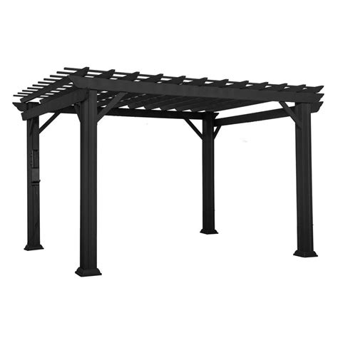 Backyard Discovery Stratford 12 Ft X 10 Ft Black Steel Traditional