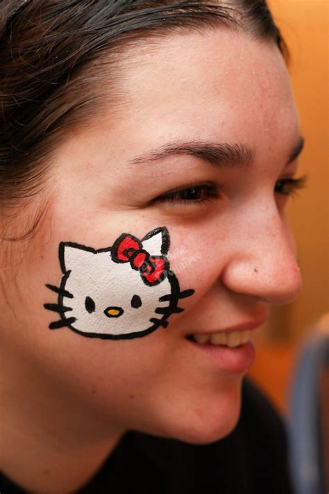 Hello Kitty Cheek By Renduh Facepaint On Deviantart Face Painting