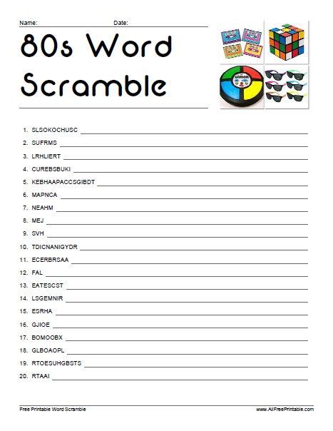 Adults is designed to illuminate the historical, cultural, and biblical context of scripture. 80s Word Scramble | 40th birthday party games, 80s ...