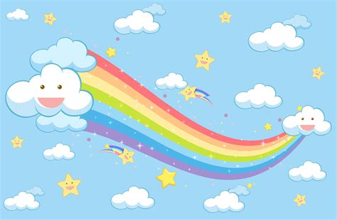 Cute Pastel Rainbow Background 12054290 Vector Art At Vecteezy
