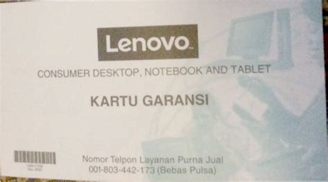 Perbedaan Laptop Lenovo dengan garansi resmi dan garansi distributor