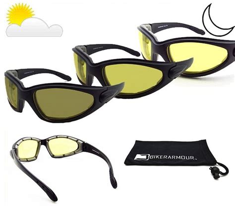 Motorcycle Transitional Glasses Foam Padded With Polycarbonate Photochromic Lenses Evolution Tr