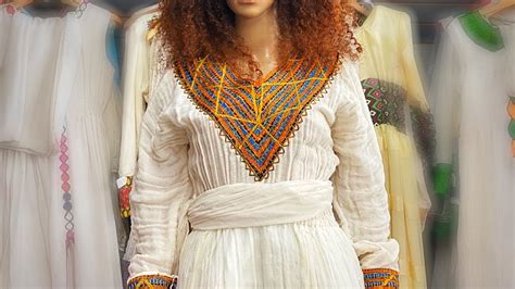 Beautiful Ethiopian Traditional Dress Blue Gold And Orange Habesha Kemis Bahel Wear Youtube