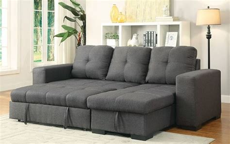 Cm6149gy Denton Sectional Sofa In Gray Furniture Of America Foa