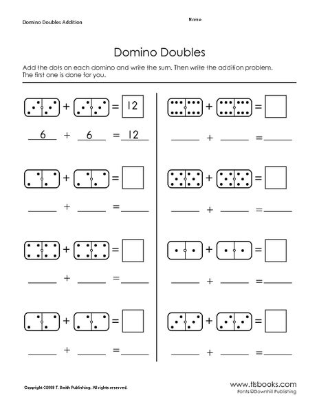Domino Doubles Worksheet for 1st - 2nd Grade | Lesson Planet