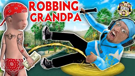 i robbed grandpa and soaked him in what fgteev gangster granny weird game