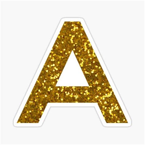 Letter A Gold Stickers For Sale Glitter Stickers Gold Letters Lettering