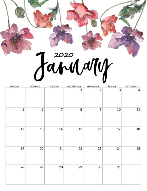 Printable Calendar For 2023 Shopmallmy Flowers Calendar Printable