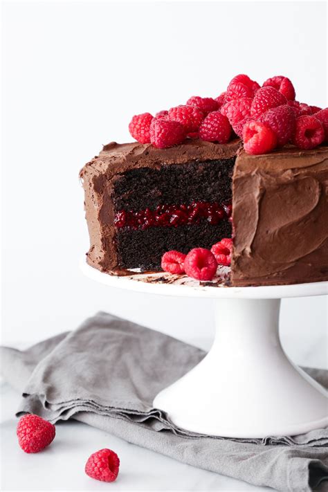 Gâteau au chocolat) is a cake flavored with melted chocolate, cocoa powder, or both. Chocolate-Raspberry Layer Cake - Wife Mama Foodie