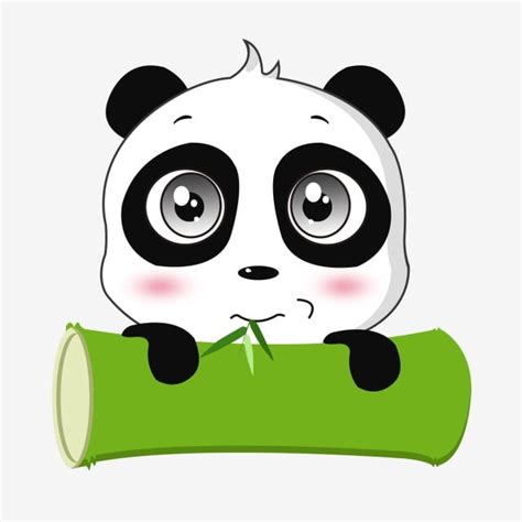 Summer Bamboo Panda Panda Eating Bamboo Cartoon Panda Little Panda Q