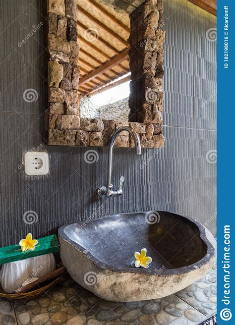 Bathroom In Bali Island Indonesia Stock Photo Image Of Resort