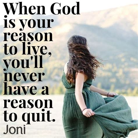 When God is your reason to live, you'll never have a reason to quit. [Daystar.com… | Christian 