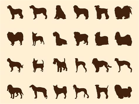 Dogs Silhouette Set Vector Art And Graphics