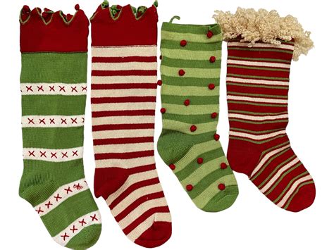 Lot Melange Collection Knit Christmas Stockings