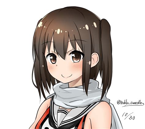 Safebooru 1girl Brown Eyes Brown Hair Dated Double Breasted Hair Ornament Highres Kantai