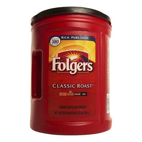 Folgers Classic Medium Roast Ground Coffee 435 Oz 2 Lbs 123kg Lazada Ph