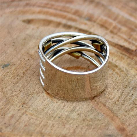 Handmade Wraparound Silver Wire Ring Sterling Silver Ring Etsy