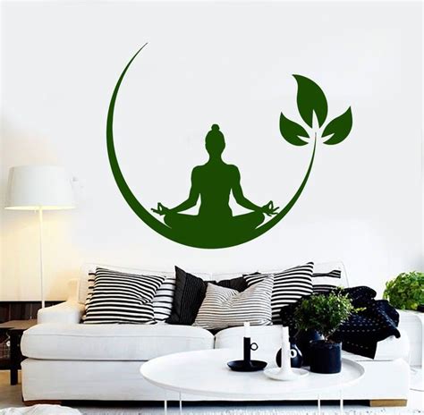 Yoga Meditation Room Vinyl Wall Stickers Buddhist Zen Wall Decal Design