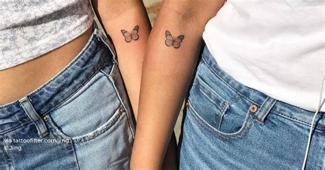 Matching Butterflies Tattooed On Best Friends