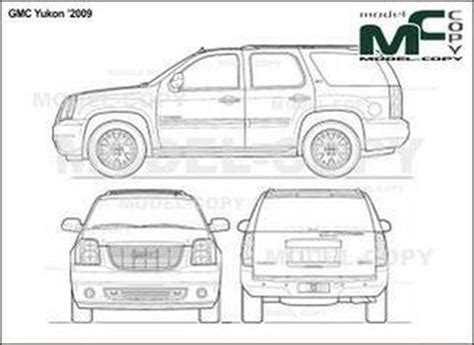 Gmc Yukon 2009 2d Drawing Blueprints 24399 Model Copy Default