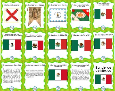 Estupendos Diseños Para Enseñar Y Aprender Sobre La Historia De Las Banderas De México