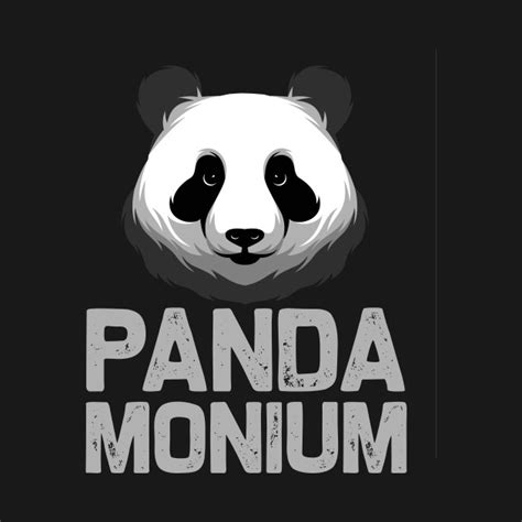 Cute Panda Monium Funny Sarcastic Pun Pandemonium T Shirt Panda