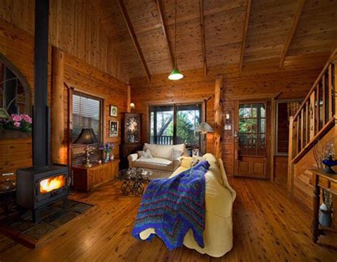Cozy Log Cabin With Rustic Interior Off Grid Path