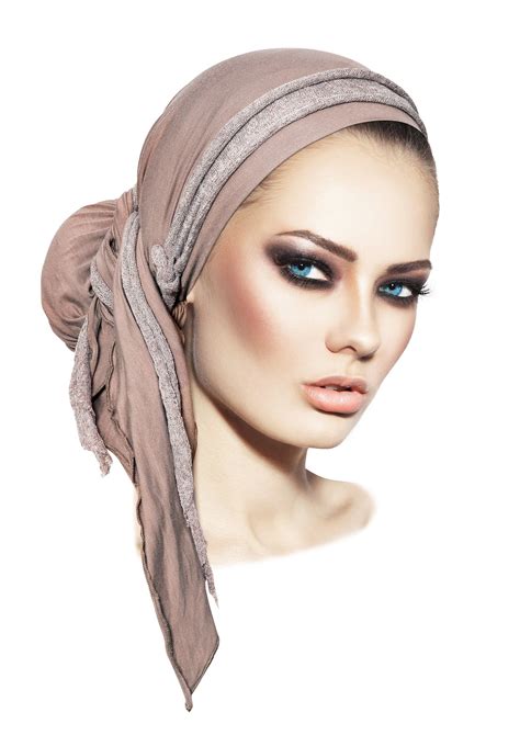 Taupe Beige Head Cover Head Scarf For Women Headcovering Boho Chic Knit Wrap Bad Hair Day Chemo