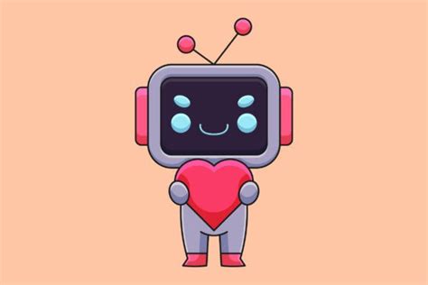 Cute Robot Holding Love Hearth Cartoon Graphic By Artcuboy · Creative