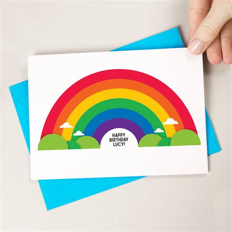 Rainbow Birthday Card By A Is For Alphabet