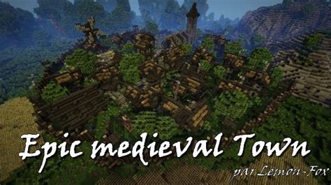 Map Village Medieval Town Minecraft