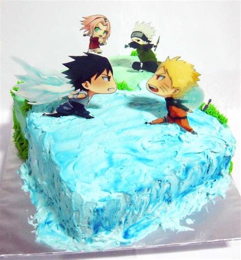 Are you looking for cat birthday party ideas? Semi 3D Cake - Naruto Shippuuden This is SUCH a cute cake ...