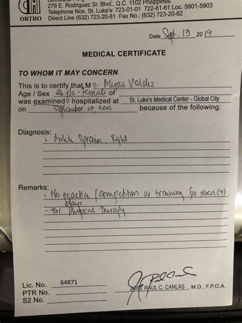 Medical Certificate Sample Philippines Hot Sex Picture
