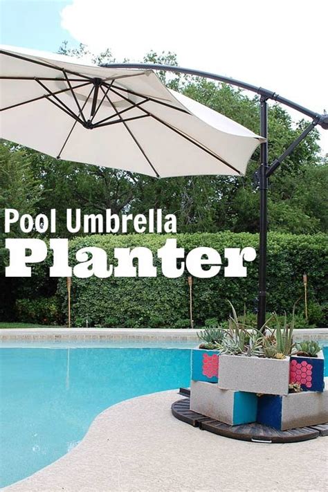The invention of a beautiful landscape, so which can help hardscape attribute combination using the remainder of one's. Stenciled Cinderblock Pool Umbrella Weight DIY - Jennifer Perkins
